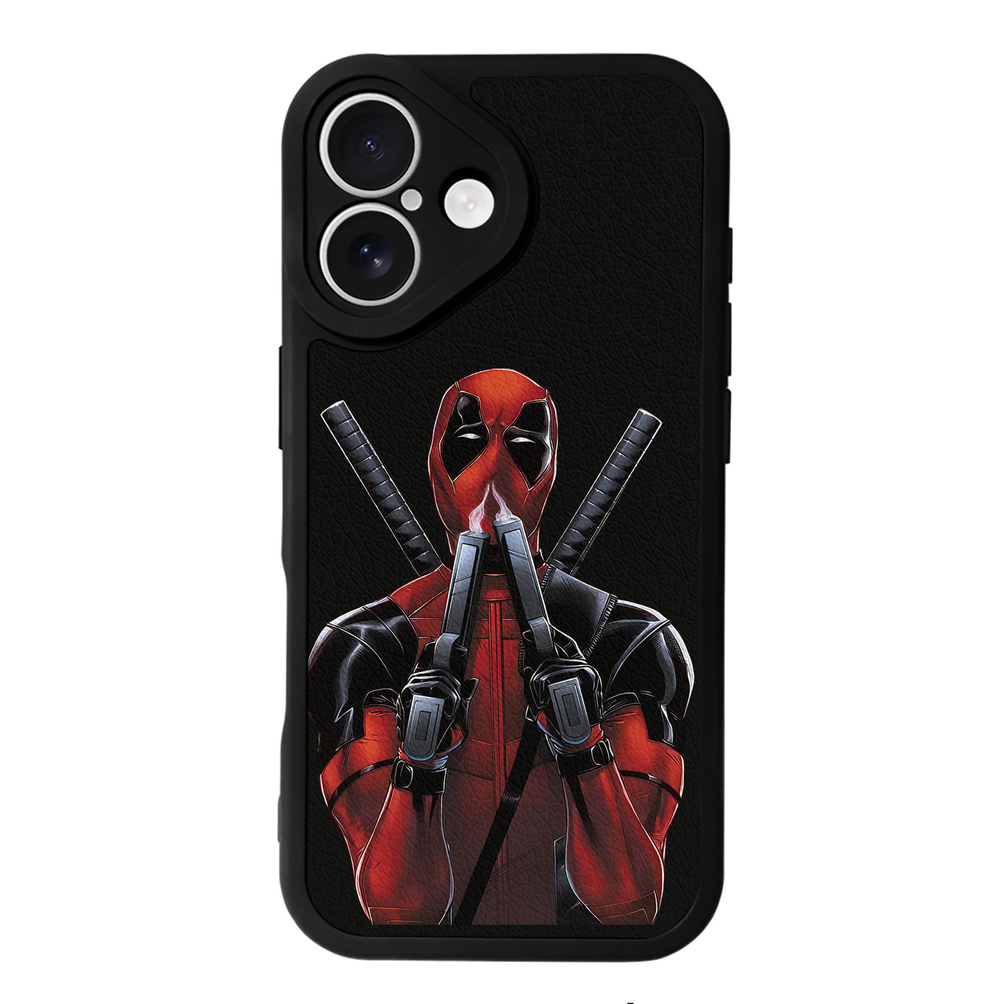 （画像用） Deadpool デッドプール 【iPhone 16シリーズ対応】シリコンスマホケース（レザー調） 材質：シリコン